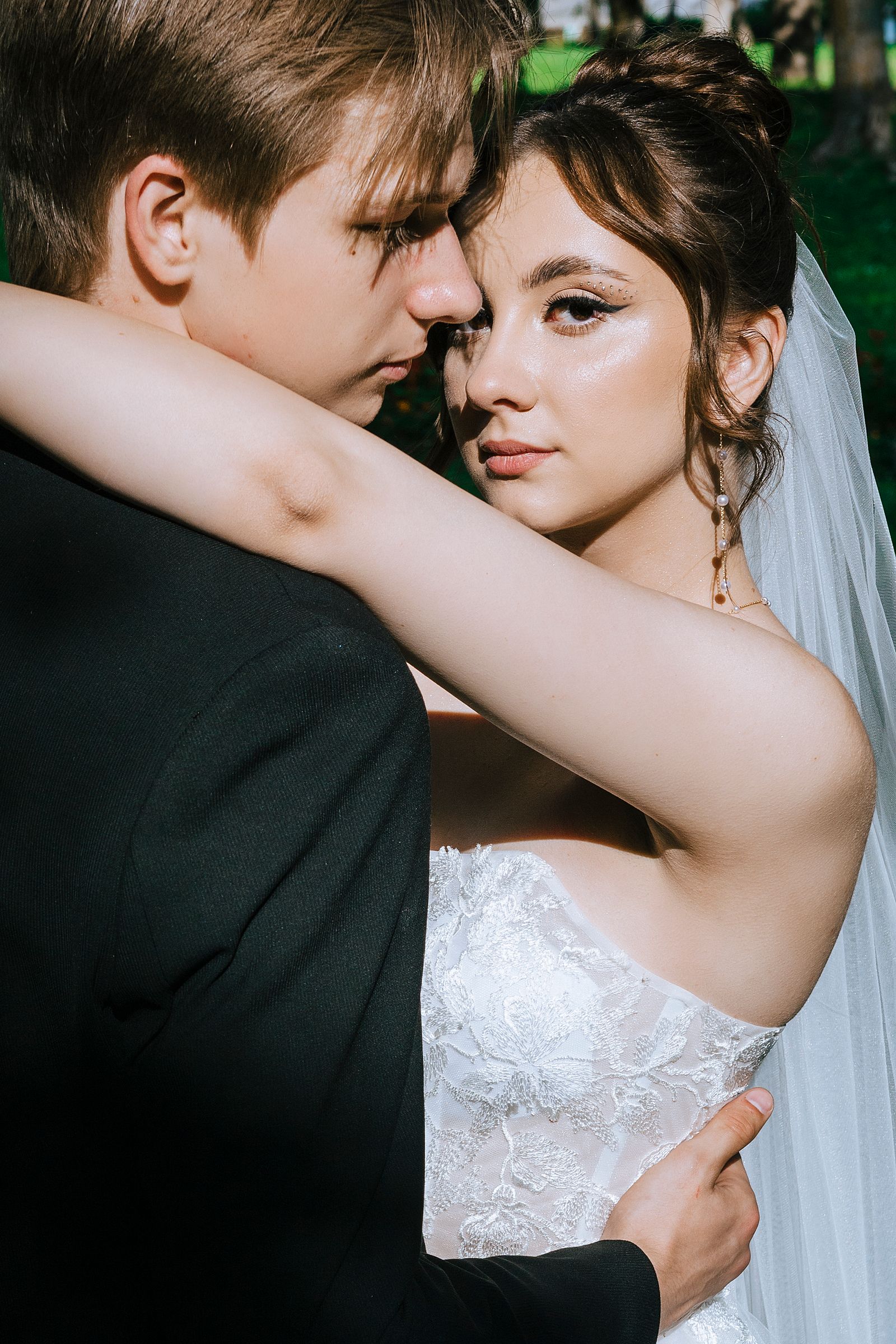 Portrait of a wedding couple